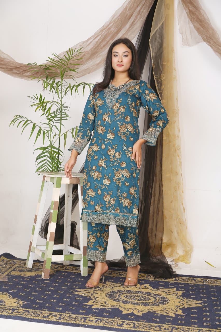 2piece Printed premium Lawn | FFP-001