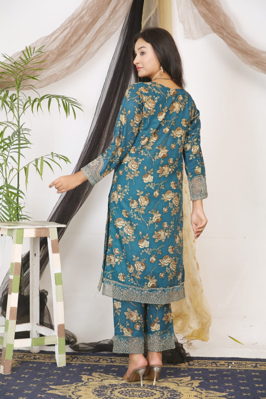 2piece Printed premium Lawn | FFP-001