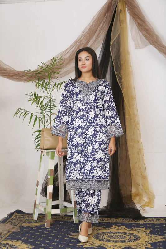 2piece Printed premium Lawn | FFP-003