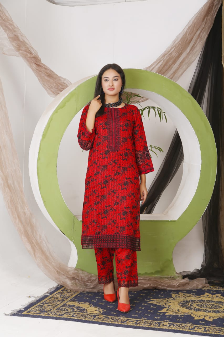 2piece Printed premium Lawn | FFP-004