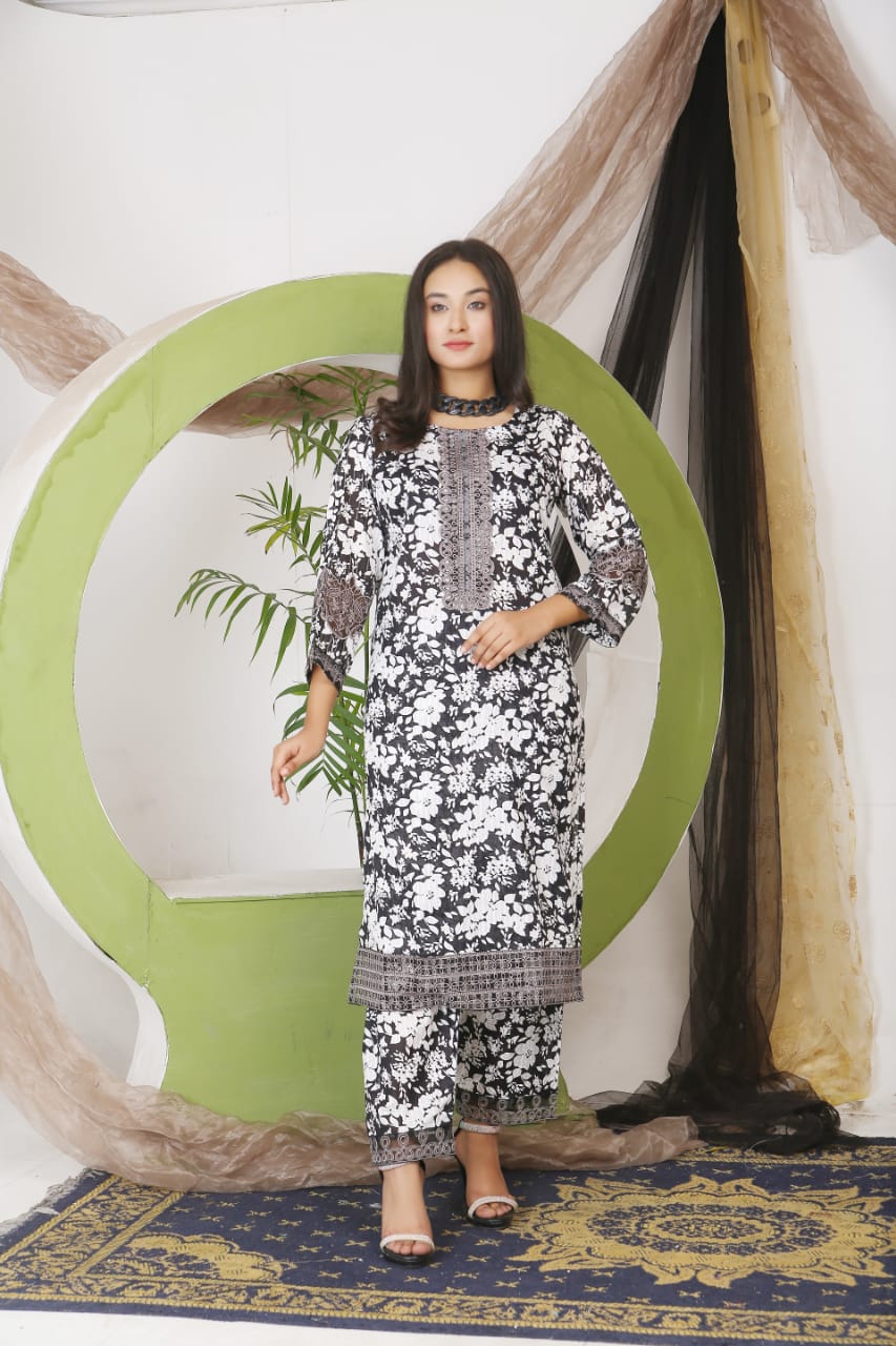 2piece Printed premium Lawn | FFP-005