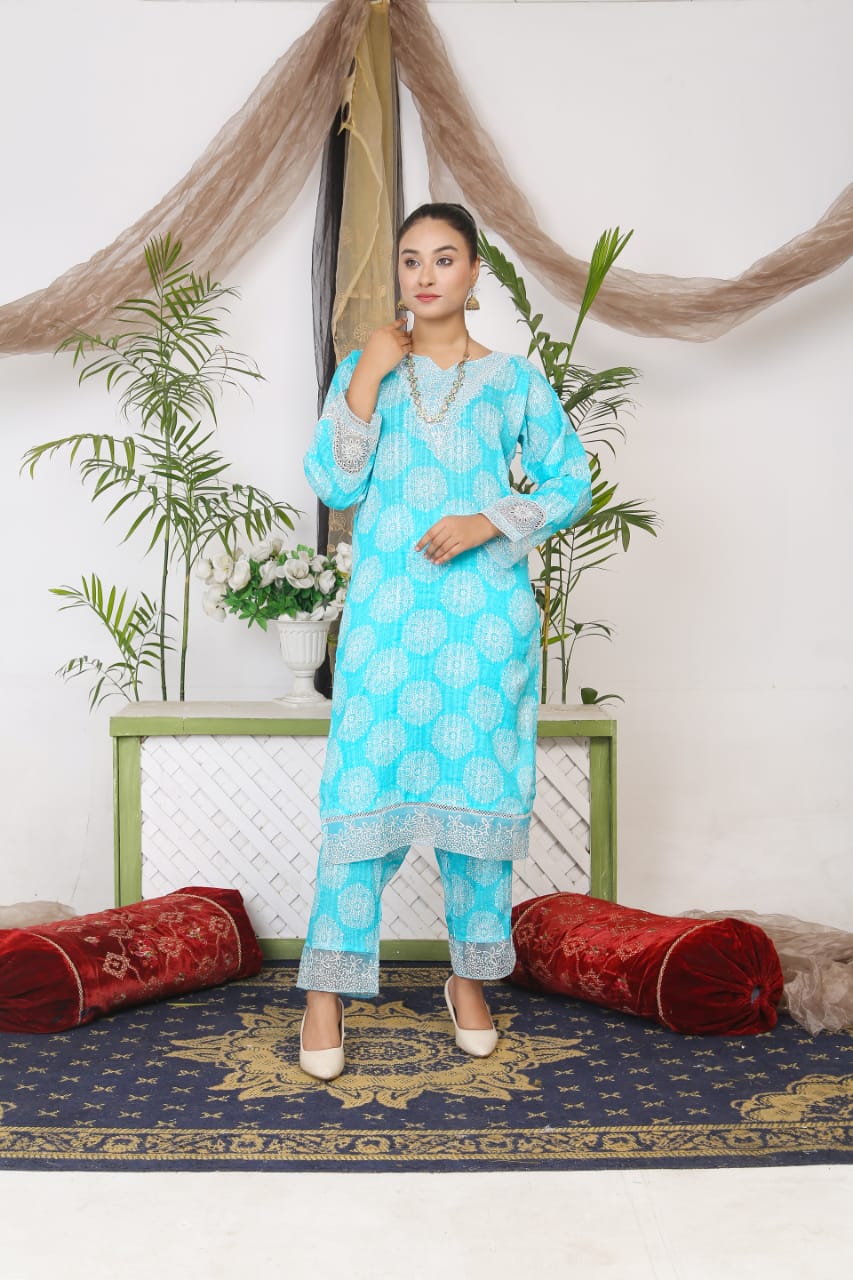 2piece Printed premium Lawn | FFP-006